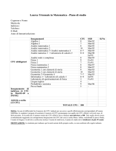 CORSO DI LAUREA IN MATEMATICA