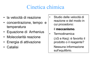 "Cinetica chimica"