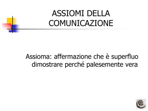 ASSIOMI DELLA COMUNICAZIONE