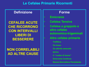 3 Le Cefalee Primarie Ricorrenti