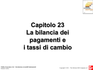 La Bilancia dei Pagamenti - Dipartimento di Economia, Statistica e