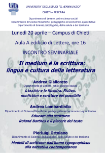 Diapositiva 1 - Università degli Studi "G. d`Annunzio"