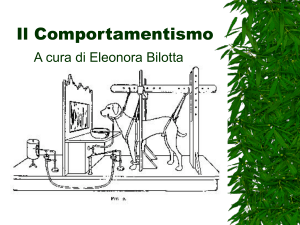 Tavola riassuntiva del comportamentismo