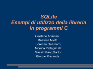 SQLite - API C/C++ : Esecuzione di una query