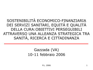 Sostenibilità economico-finanziaria dei servizi sanitari, equità e
