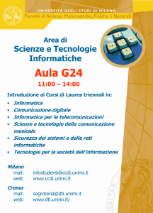 Diapositiva 1 - Dipartimento di Informatica