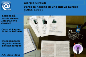 Presentazione di PowerPoint - Dipartimento di Scienze Politiche e