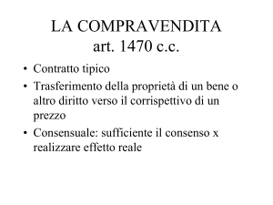 Obbligazione di compravendere
