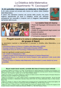 Diapositiva 1 - Dipartimento di Matematica e Applicazioni "Renato