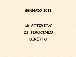 NOTE SUL CAMPO