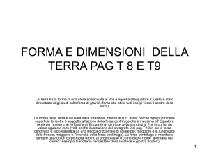 forma e dimensioni della terra pag t 8 e t9