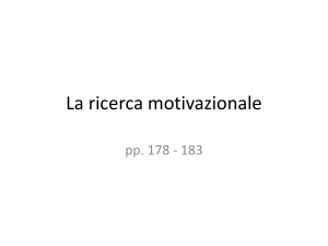 La ricerca motivazionale