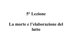 La morte e l`elaborazione del lutto