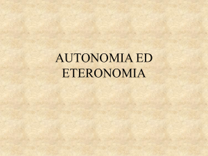 autonomia ed eteronomia