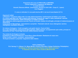 Fotone (m=0)- interagisce solo con particelle dotate di carica
