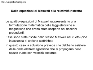 Dalle equazioni di Maxwell alla Relatività ristretta - Digilander
