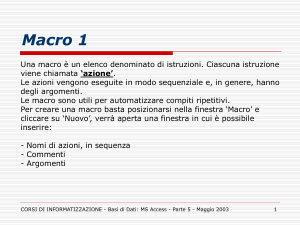Macro - DataBase Access