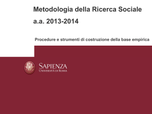 Diapositiva 1 - Dipartimento di Comunicazione e Ricerca Sociale