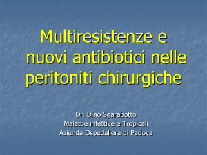 Terapia antibiotica delle peritoniti batteriche secondarie
