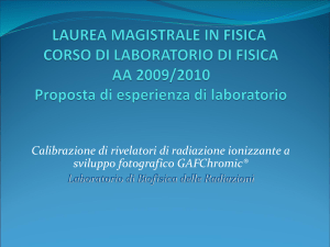 LAUREA MAGISTRALE IN FISICA CORSO DI LABORATORIO DI