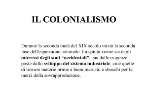 il colonialismo