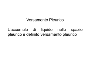 versamento pleurico PNEUMOLOGIA