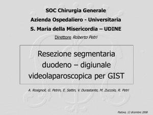 Resezione segmentaria duodeno-digiunale videolaparoscopica per