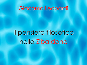 La riflessione filosofica nello Zibaldone di Giacomo