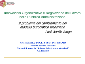 2 Cambiamento nel modello burocratico - Progetto e