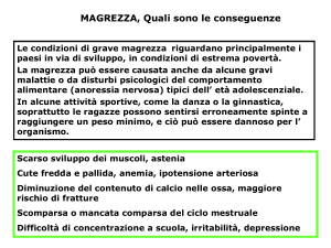 Criteri diagnostici dell` anoressia nervosa - Digilander