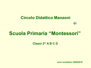 Diapositiva 1 - Il 9° Circolo «Manzoni