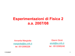 Presentazione del corso. Richiami di - ISHTAR
