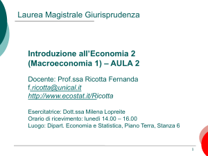 Diapositiva 1 - Dipartimento di Economia, Statistica e Finanza
