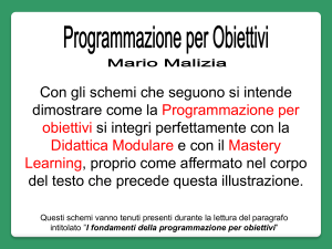 Programmazione per Obiettivi