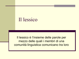 Il lessico