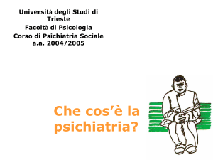 Corso di Psichiatria Sociale (prof. Dell`Acqua)