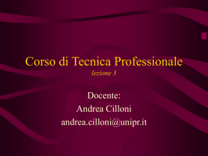 Corso di Tecnica Professionale