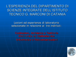 l`esperienza del dipartimento di scienze integrate dell`istituto tecnico