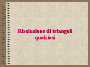 L`applicazione della trigonometria nei triangoli qualunque