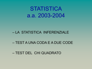 Il test chi quadrato - Home di homes.di.unimi.it