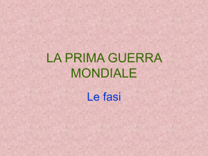 LA PRIMA GUERRA MONDIALE