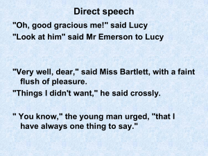 Direct and indirect speech