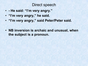 Direct and indirect speech