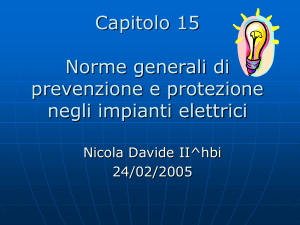 norme generali di prevenzione e protezione negli impianti