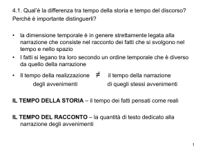 ANALISI DEGLI ELEMENTI DEL TESTO NARRATIVO