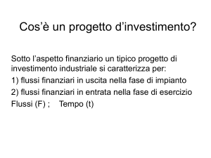Progetto di investimento considerazioni