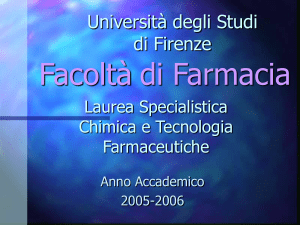 Laurea Specialistica FarmaciaIndustriale Laurea Controllo di Qualità