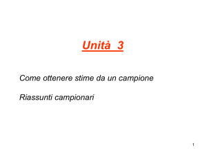 riassunto campionario