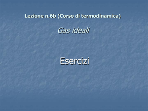 Modello di gas ideale e trasformazioni per i sistemi chiusi.