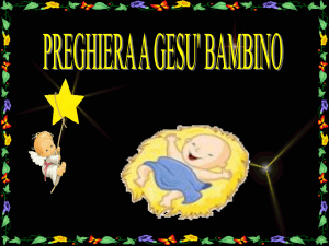 Preghiera a Gesù Bambino